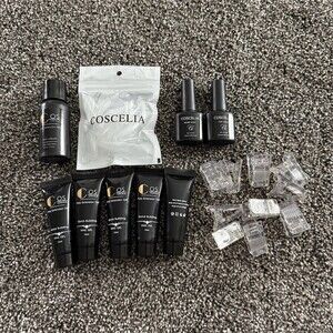 COSCELIA Polygel Nail Kit Bundle 5x15ml + Slip Solution + Base/Top Coat